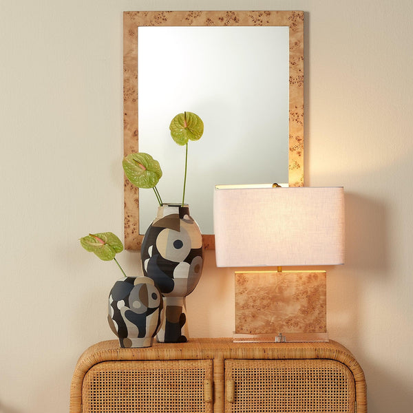 Chandler Natural Burl Wood Rectangle Mirror