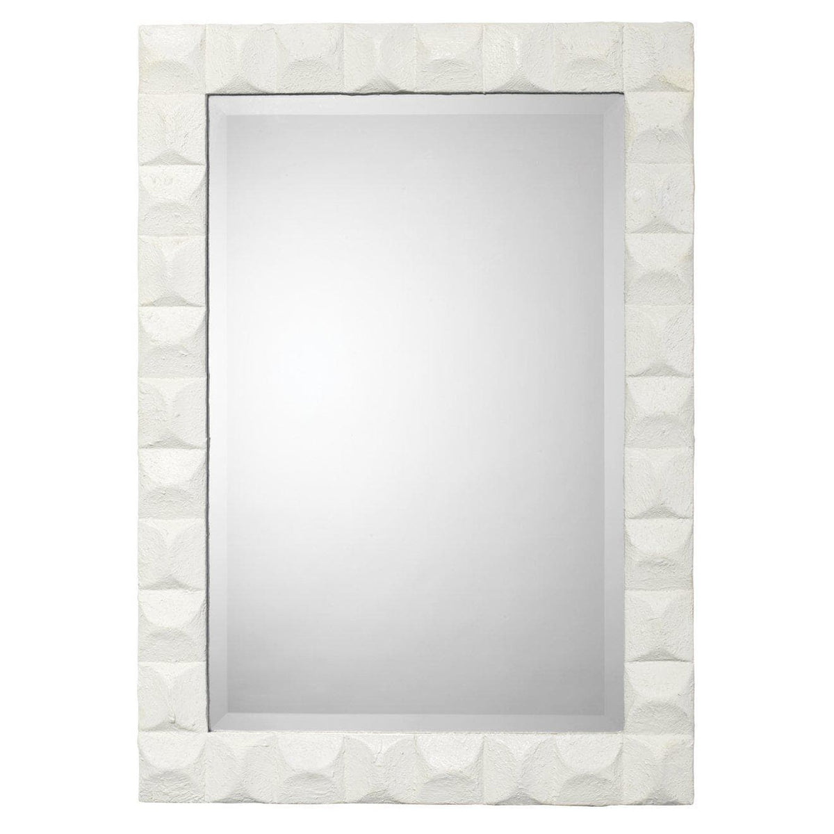 Astor White Plaster Of Paris Mirror