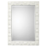 Astor White Plaster Of Paris Mirror