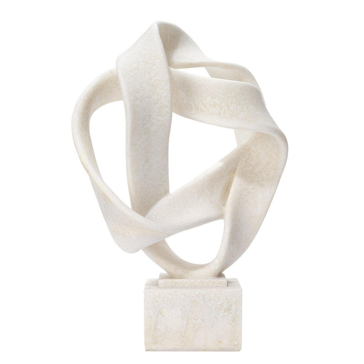 White Intertwined Sculptural Object on Stand