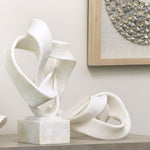 White Intertwined Sculptural Object on Stand