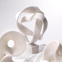 White Intertwined Sculptural Object on Stand