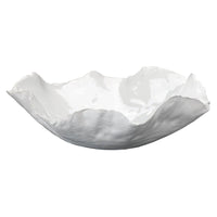 Peony Bowl in White Ceramic