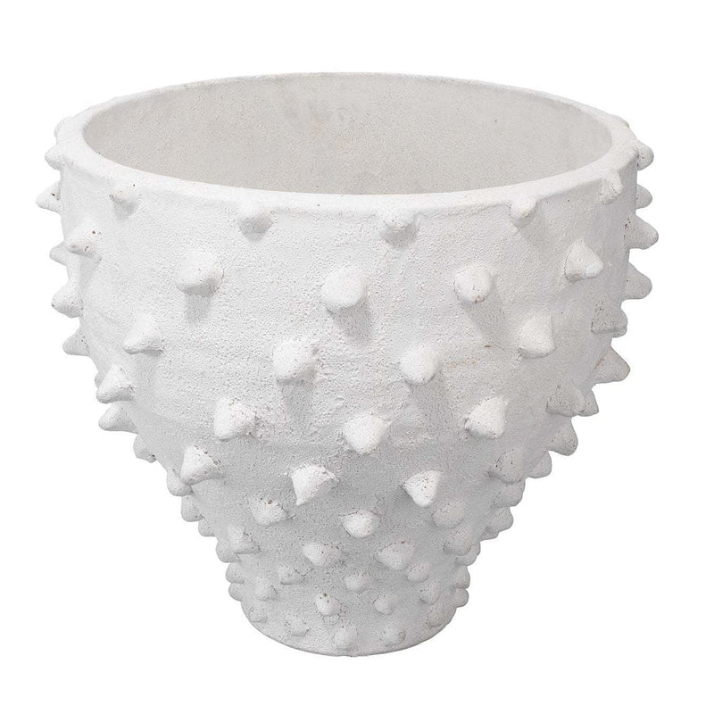 Spike White Ceramic Vase