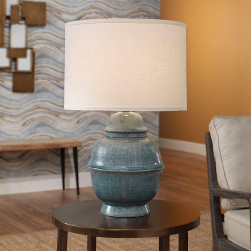 Kaya Blue Ceramic Table Lamp