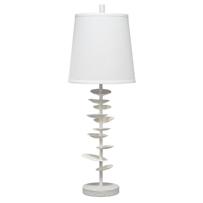 Petals White Gesso Table Lamp