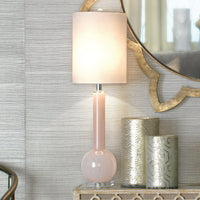 Studio Table Lamp in Petal Pink Glass