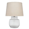 Small Trace Table Lamp in White Ceramic