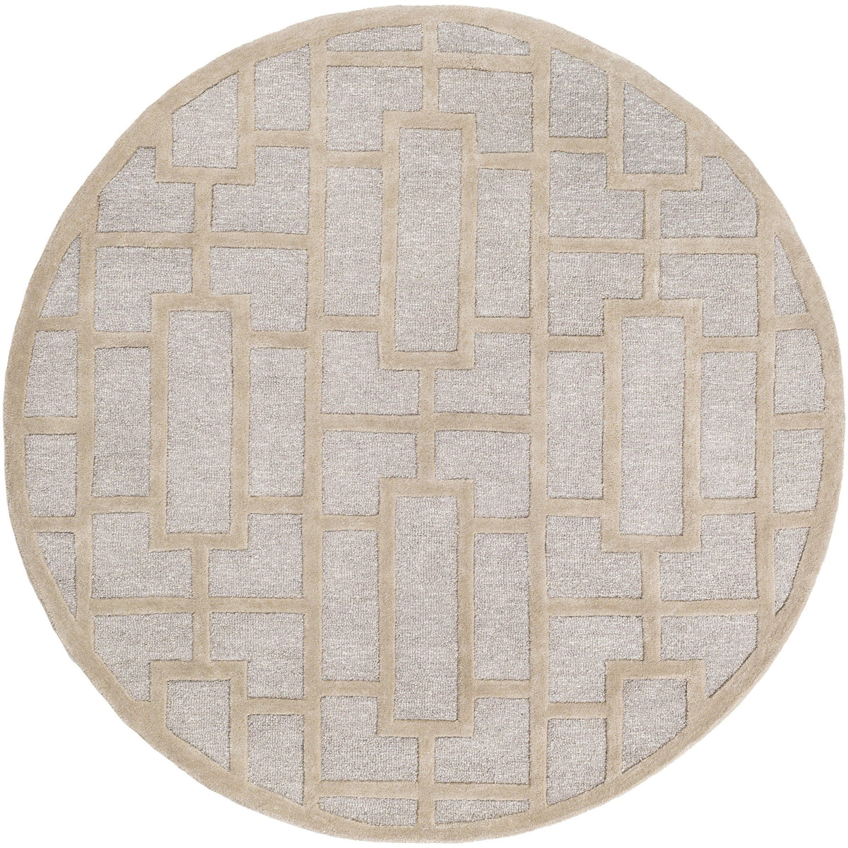 Arise Gray & Beige Hand Tufted Wool Rug