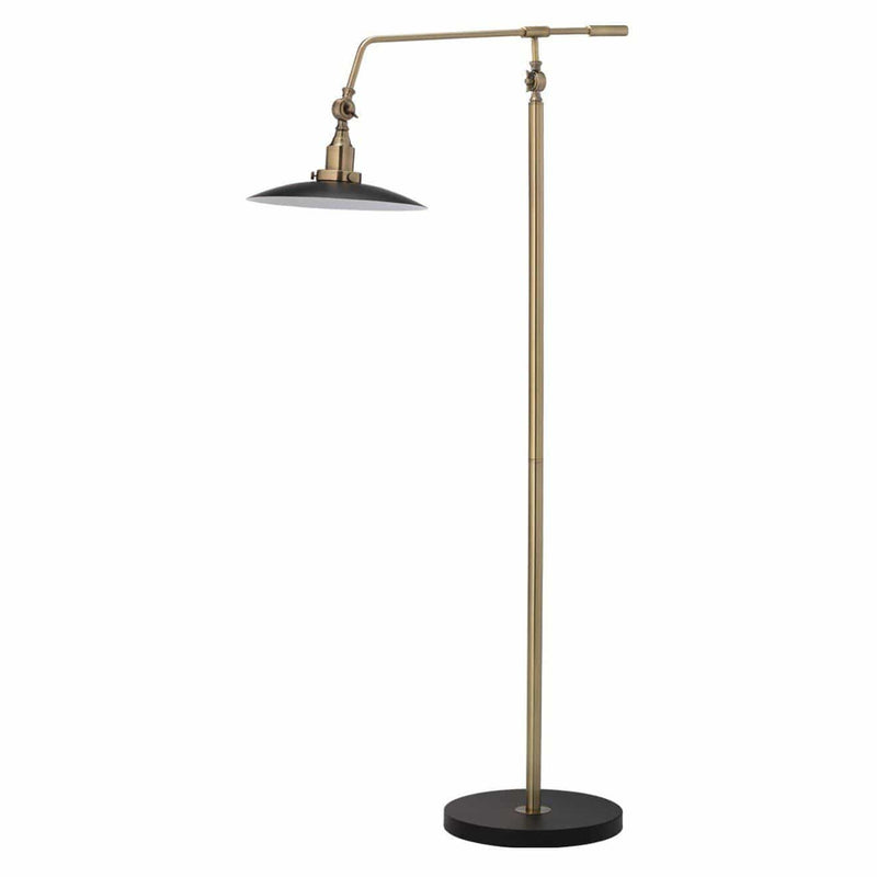 Mid-Century Modern Floor Lamp – Antique Brass