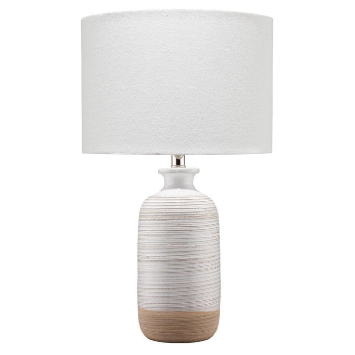 Ashwell Table Lamp in White/Natural Ceramic