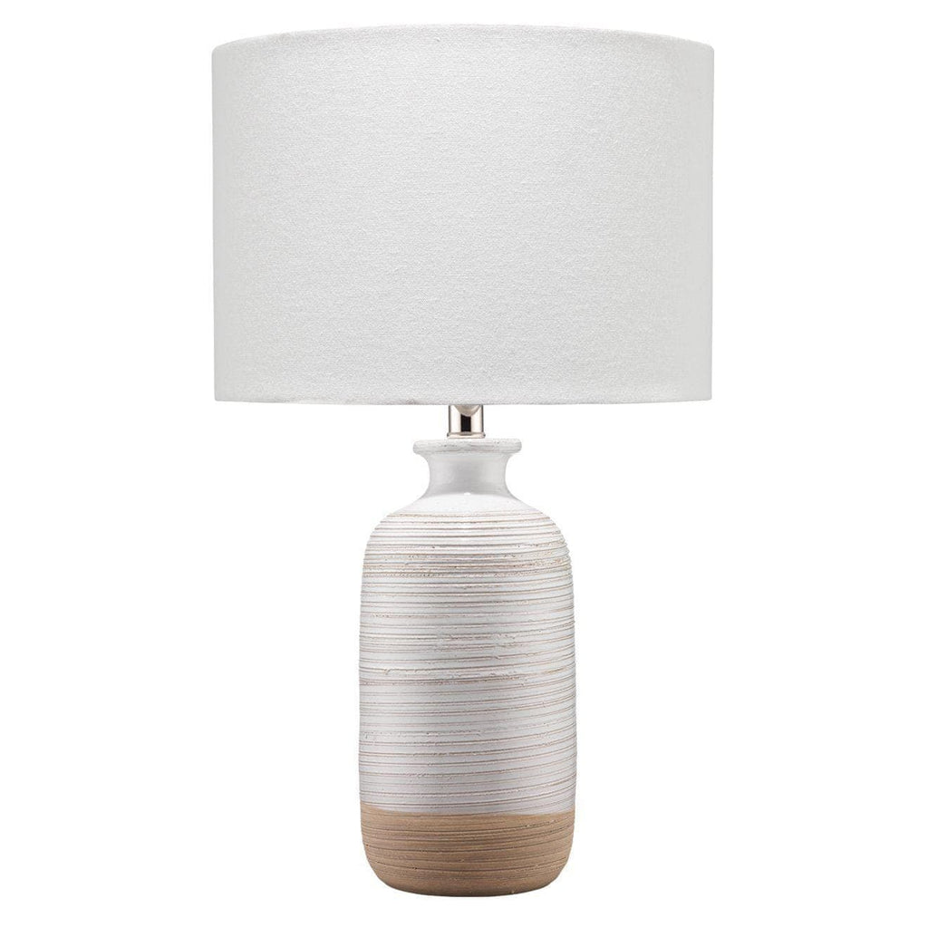 Ashwell Table Lamp in White/Natural Ceramic