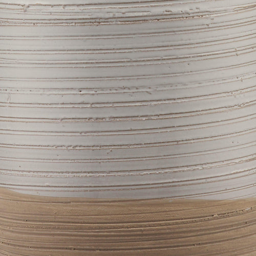 Ashwell Table Lamp in White/Natural Ceramic