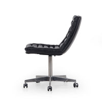 Carmel Black Leather Desk Chair