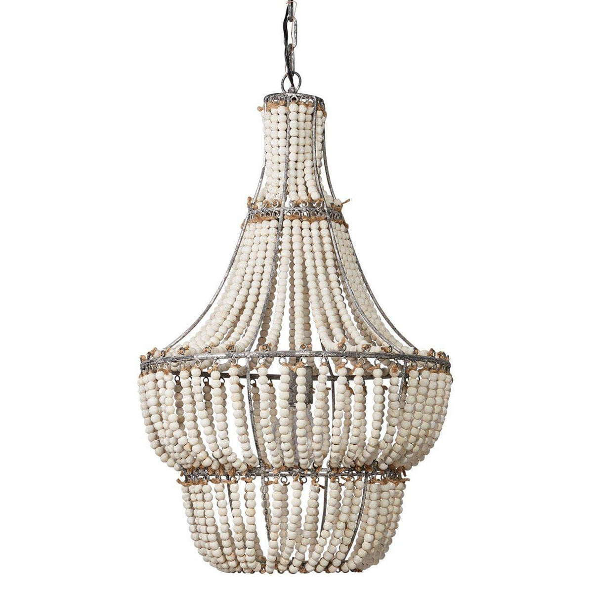 Blanca Chandelier in White Beads