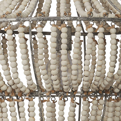 Blanca Chandelier in White Beads