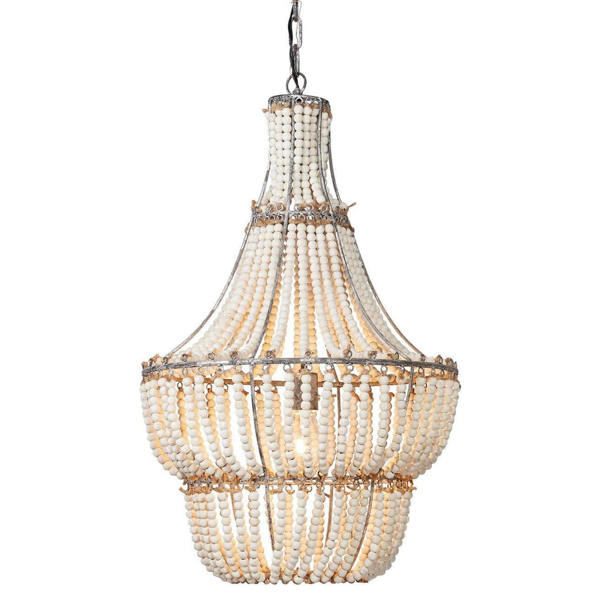 Blanca Chandelier in White Beads