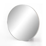 Barton Shiny Steel Round Mirror