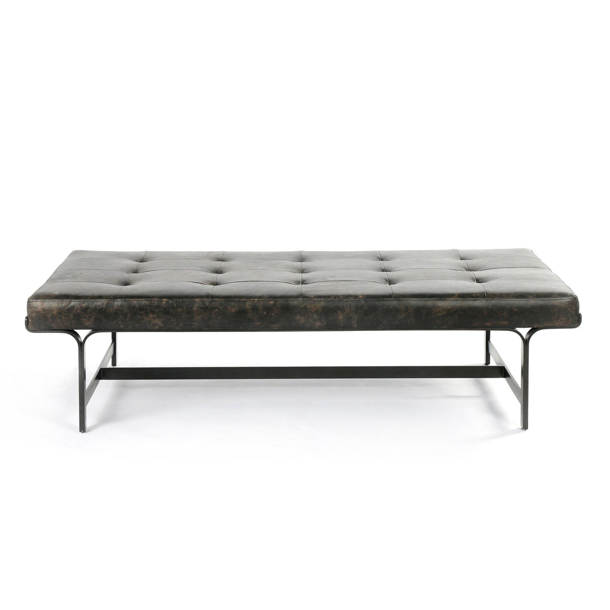 Logan Black Leather Coffee Table