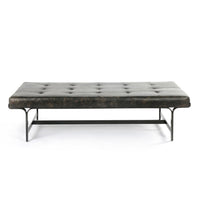 Logan Black Leather Coffee Table