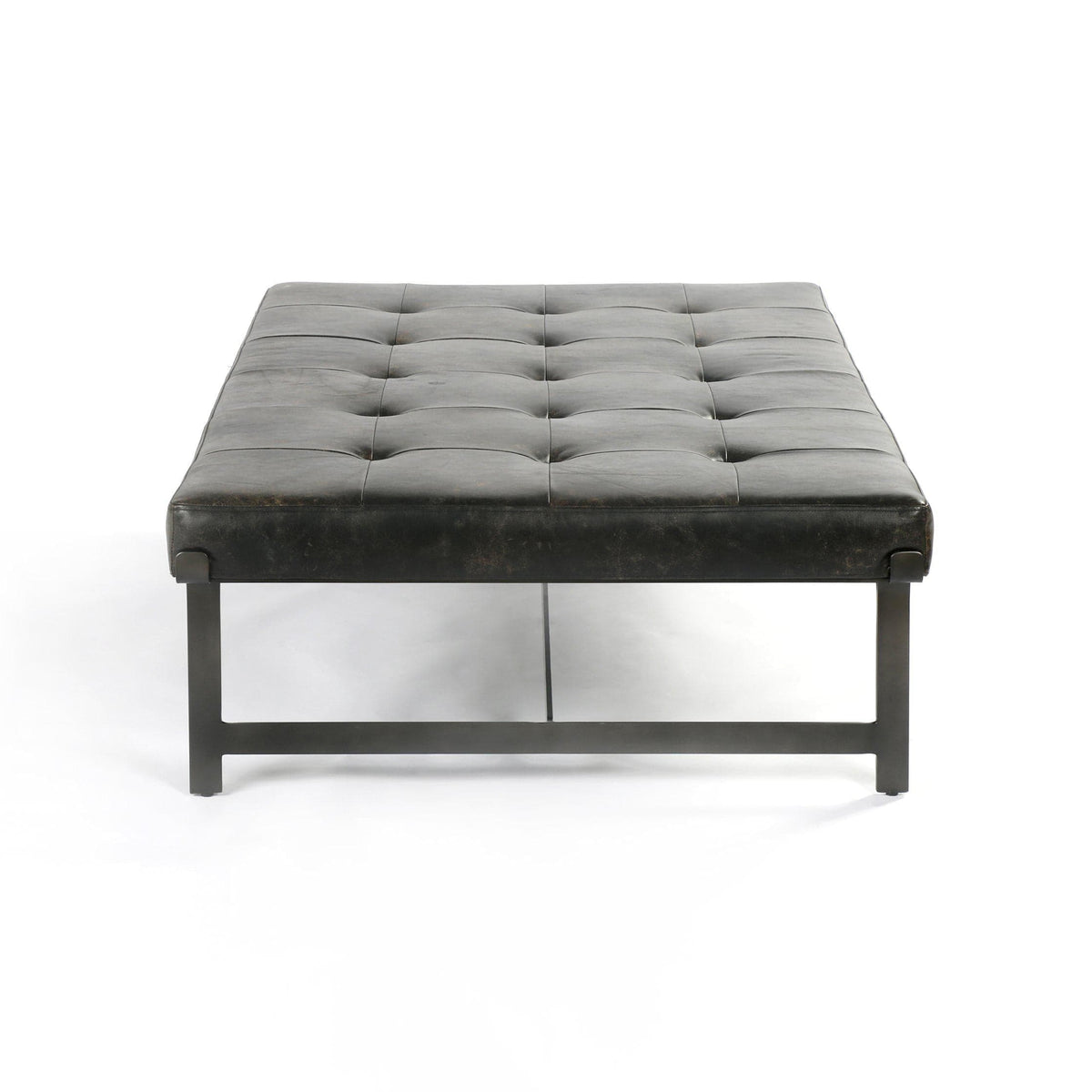 Logan Black Leather Coffee Table