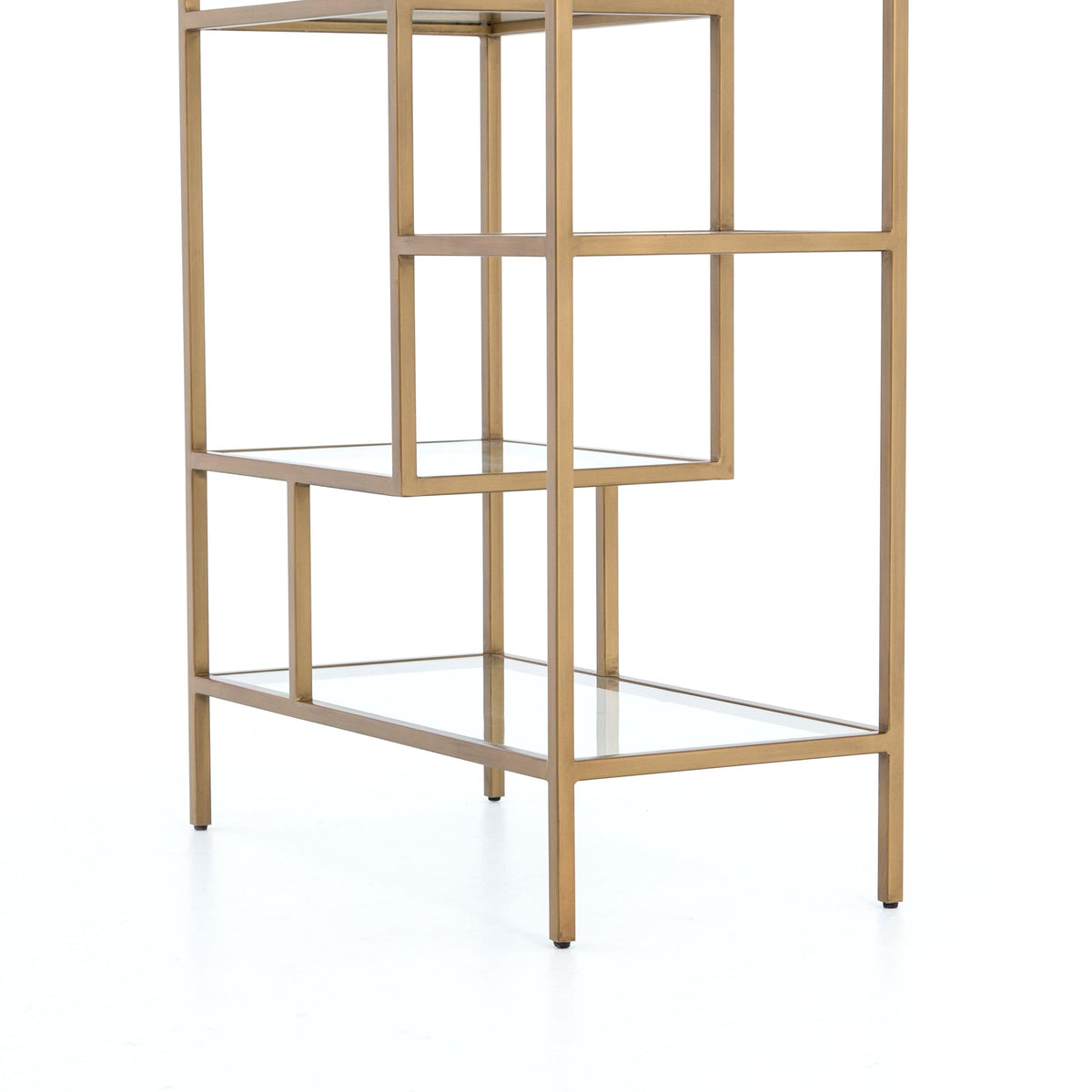 Hillary Antique Brass Tiered Bookshelf