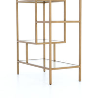 Hillary Antique Brass Tiered Bookshelf