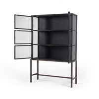 Sylvester Drifted Black Curio Cabinet