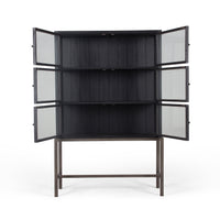 Sylvester Drifted Black Curio Cabinet