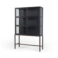 Sylvester Drifted Black Curio Cabinet