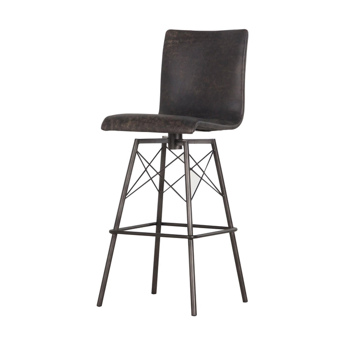 Dryer Rialto Ebony Leather Bar & Counter Stools