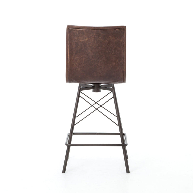 Dryer Distressed Brown Leather Bar & Counter Stools