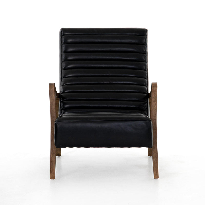 Chad Black Leather Chair