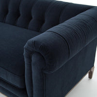 Gilbert Plush Navy Sofa