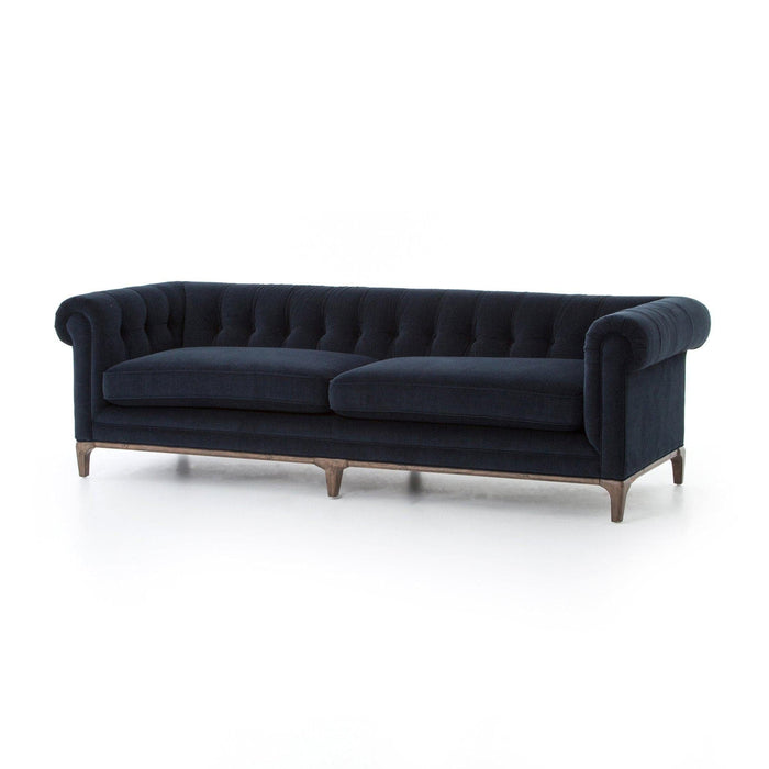 Gilbert Plush Navy Sofa