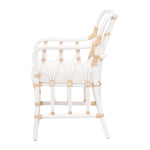Cammy White Rattan Arm Chair