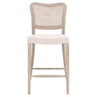 Carly Bisque Gray Oak Counter Stool