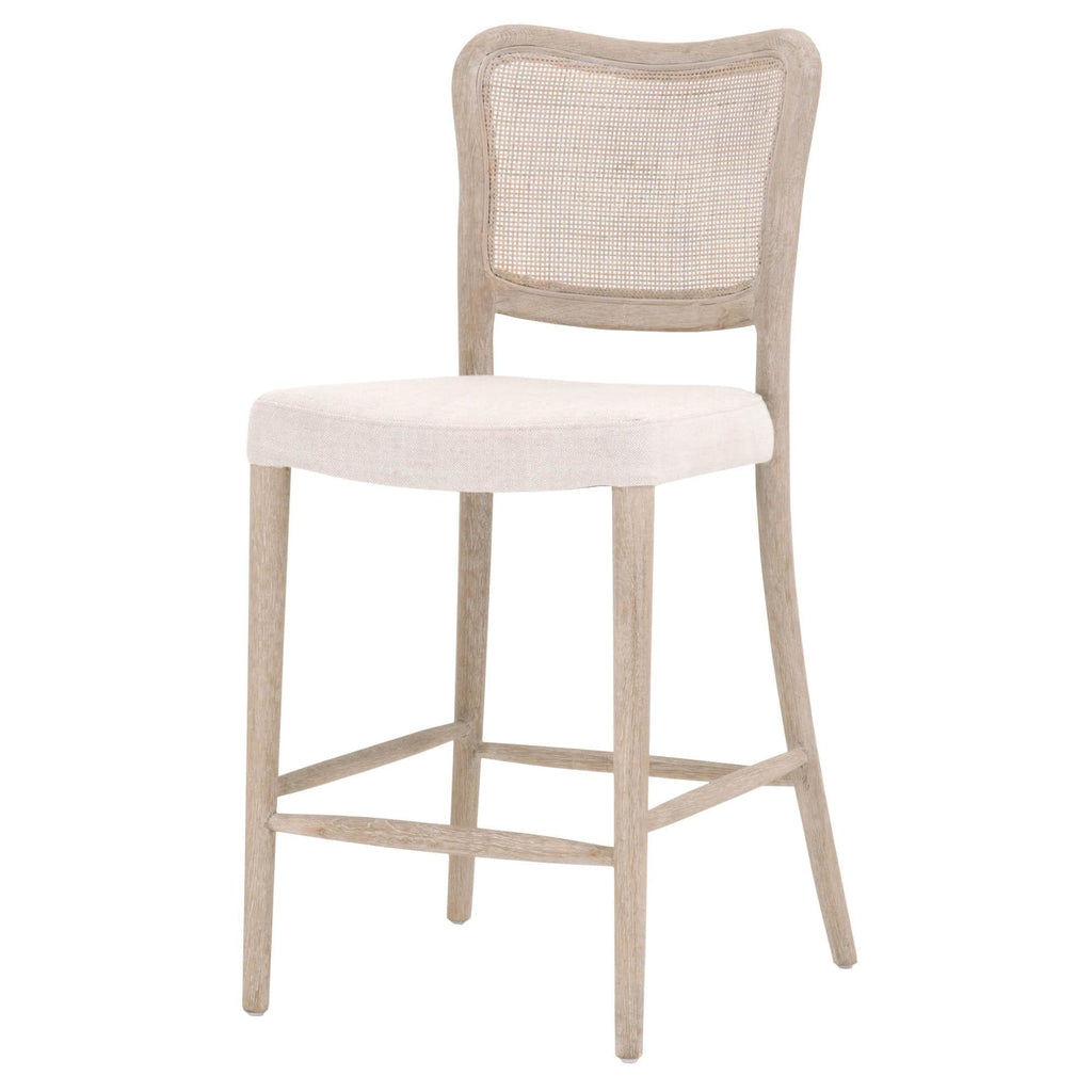 Carly Bisque Gray Oak Counter Stool