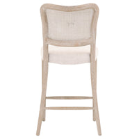 Carly Bisque Gray Oak Counter Stool