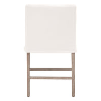 Drew White Upholstered Counter Stool