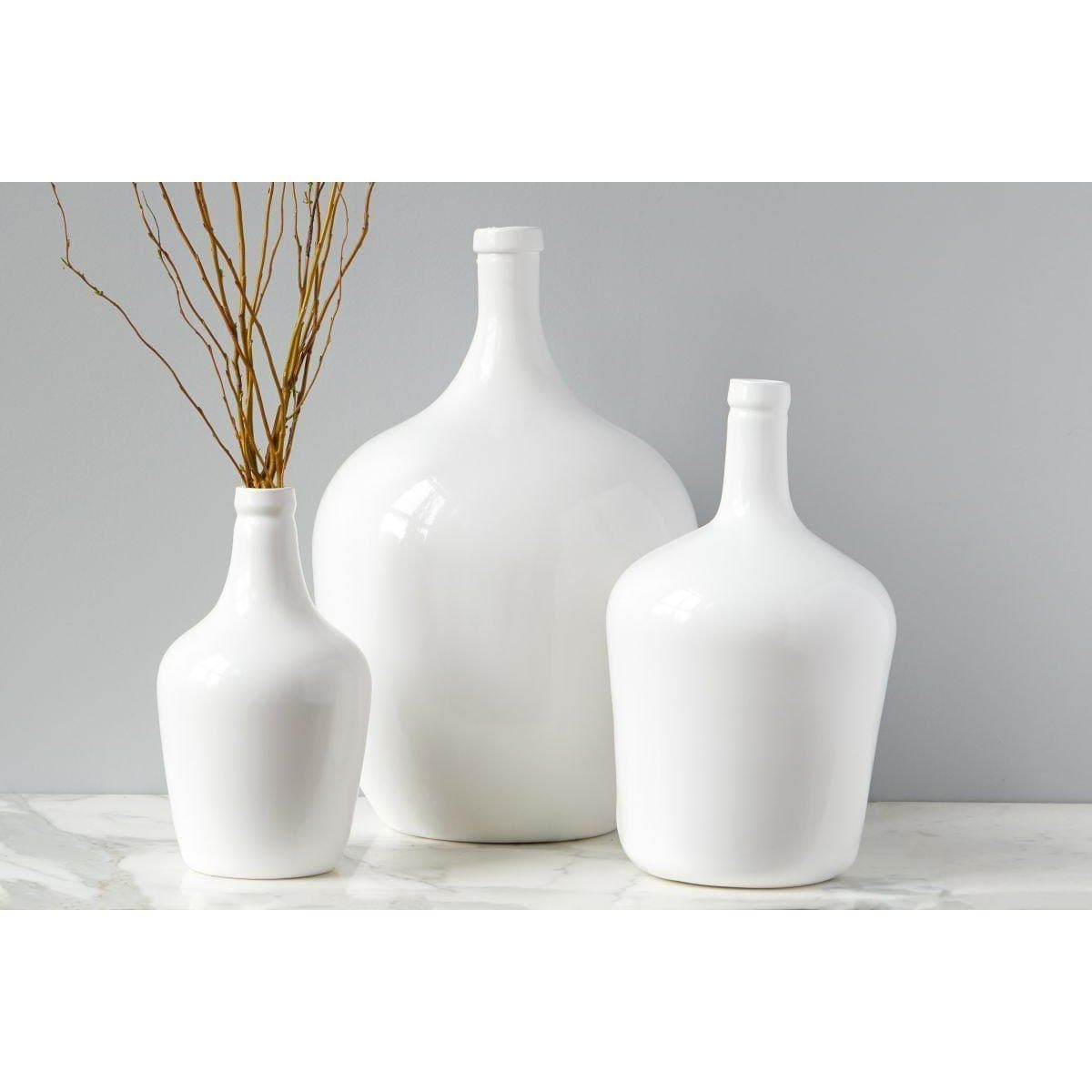 White Medium Demijohn Bottle