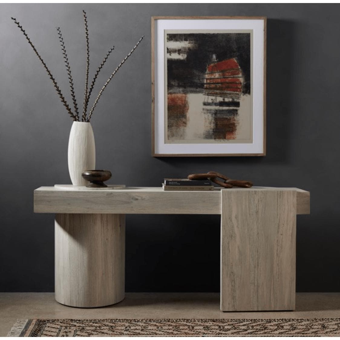 Gayle Bleached Oak Console Table