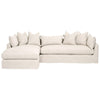 Hayberry Beige Slipcover Left Arm Facing Sectional