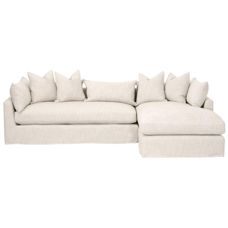 Hayberry Beige Slipcover Right Arm Facing Sectional