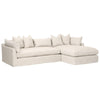 Haven Beige Slipcover Left Arm Facing Sectional