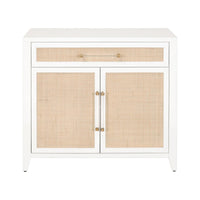 Hiland Rattan And White Media Chest