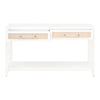 Hiland Rattan And White Console Table