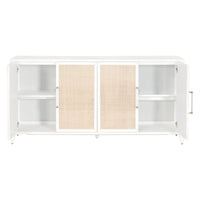 Hiland Rattan And White Media Sideboard