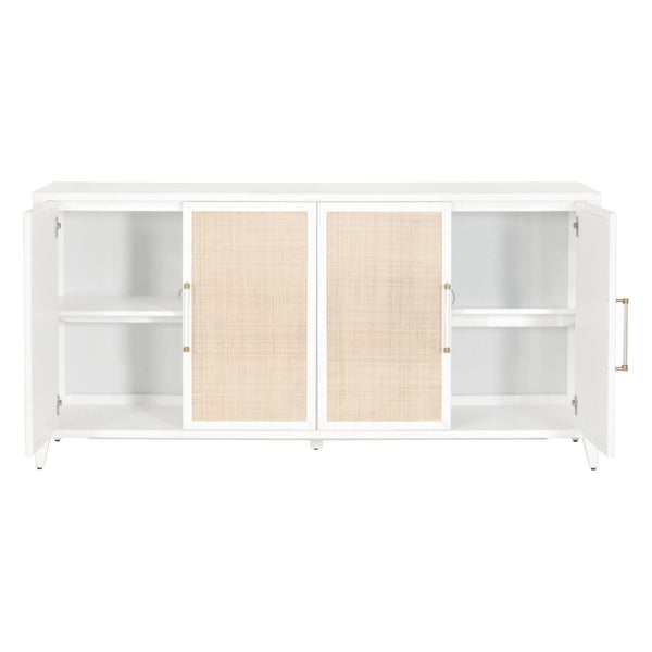 Hiland Rattan And White Media Sideboard