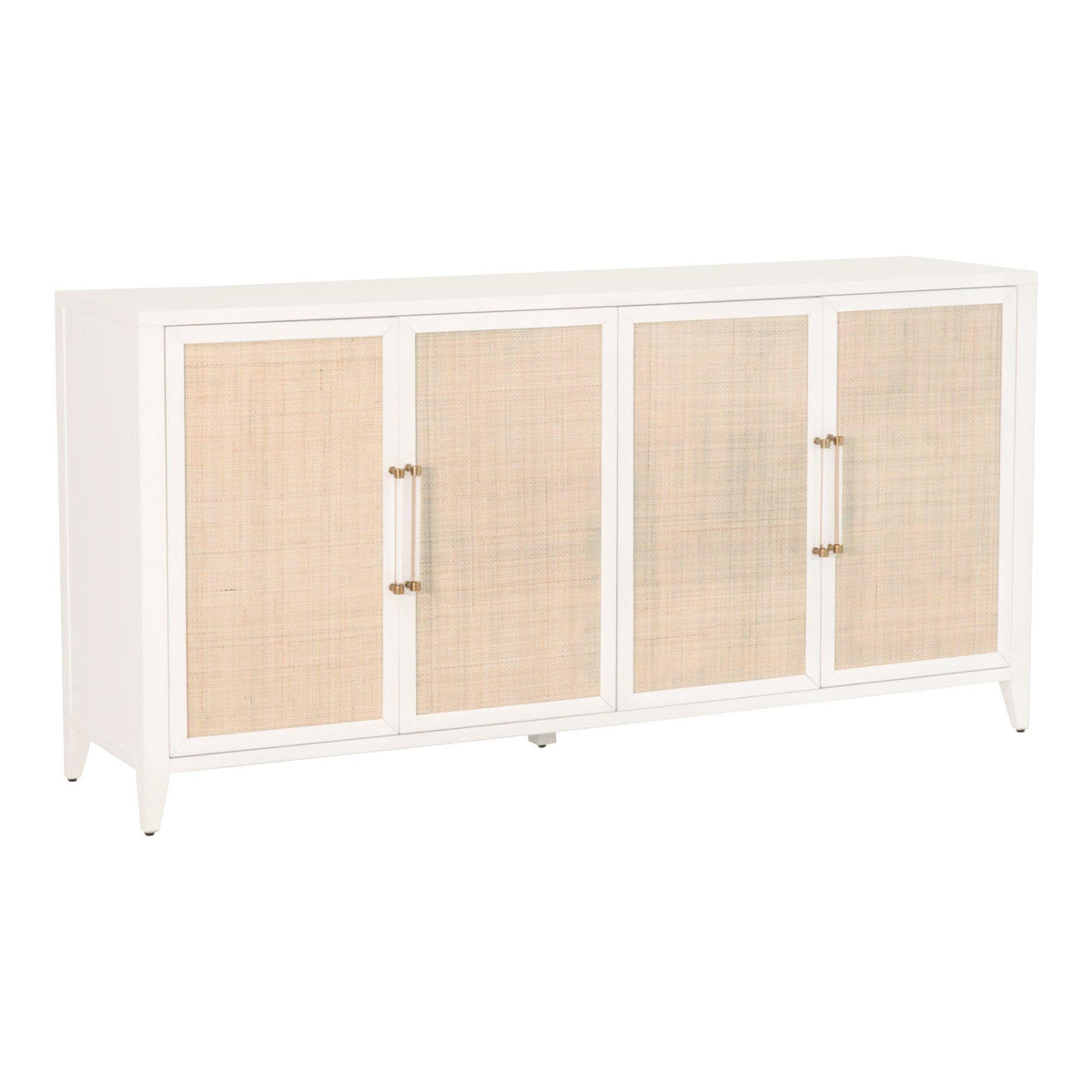 Hiland Rattan And White Media Sideboard